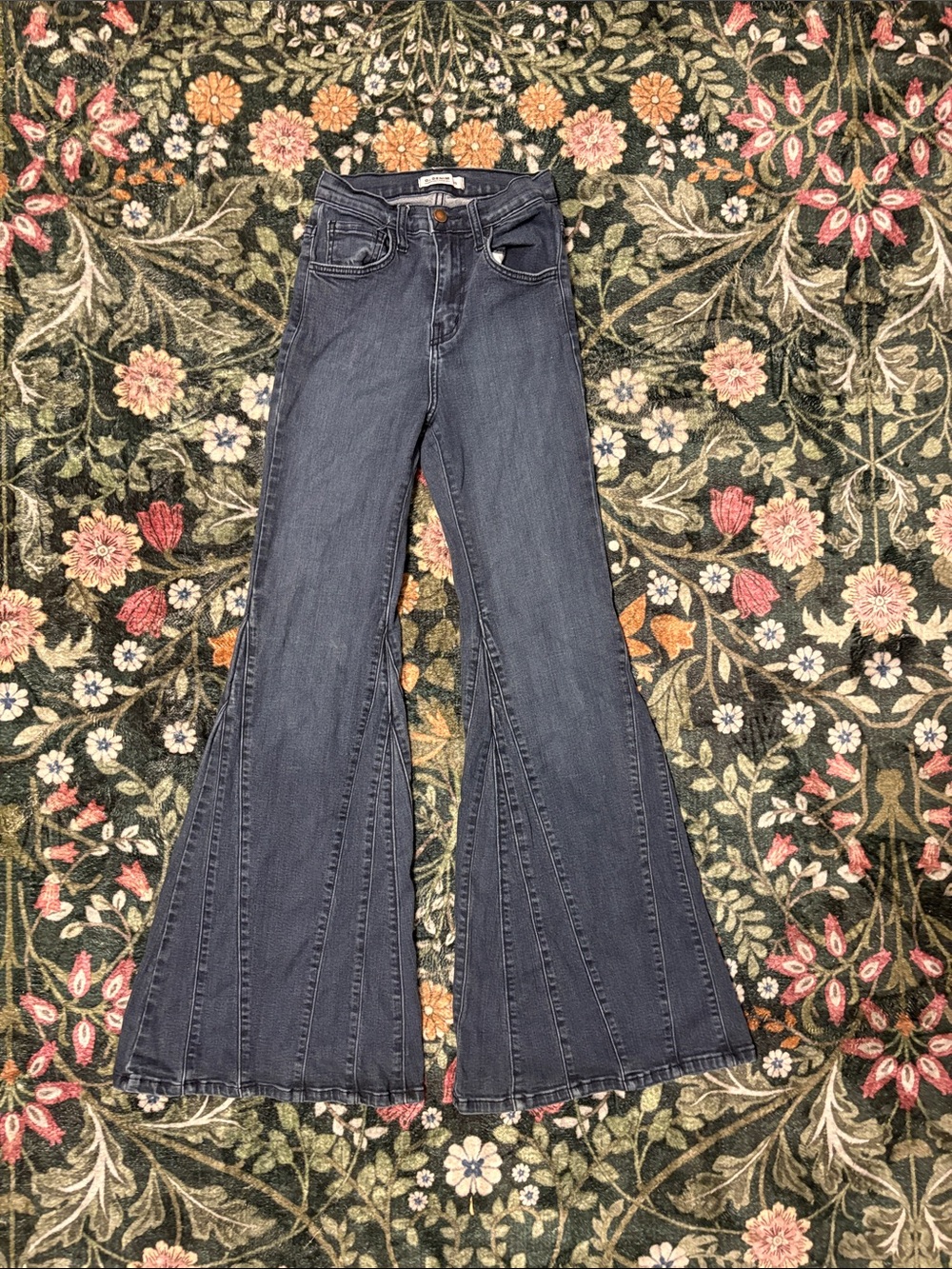 O2 Denim High-Rise Dark Blue Flare Jeans
